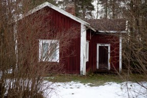 Lilla stugan vi var intresserade av först.