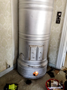 Proveldning i norra kakelugnen