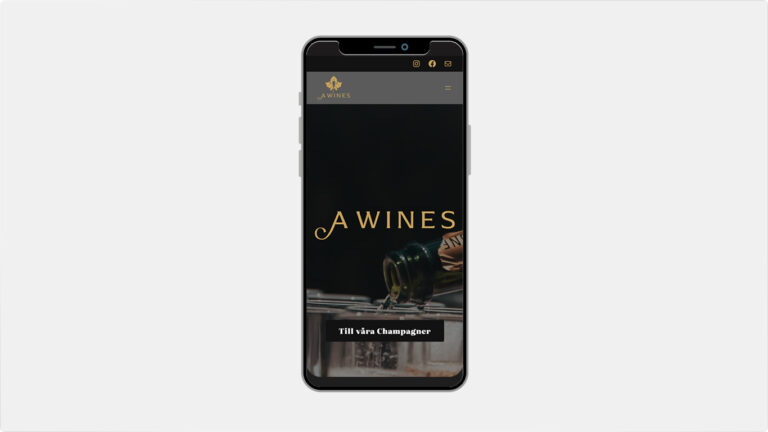 A Wines – Webbplats & struktur