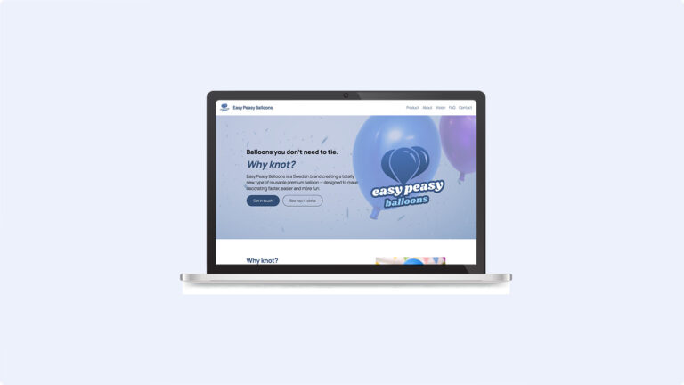 Easy Peasy Balloons – One-page i WordPress